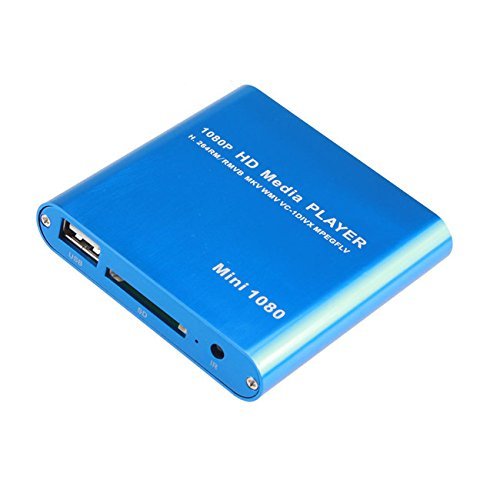 Farmunion New Blue USB Sd MMC Hd 1080p MKV Av Port Hdmi Video Audio Digital Multi Media Mini Player N8