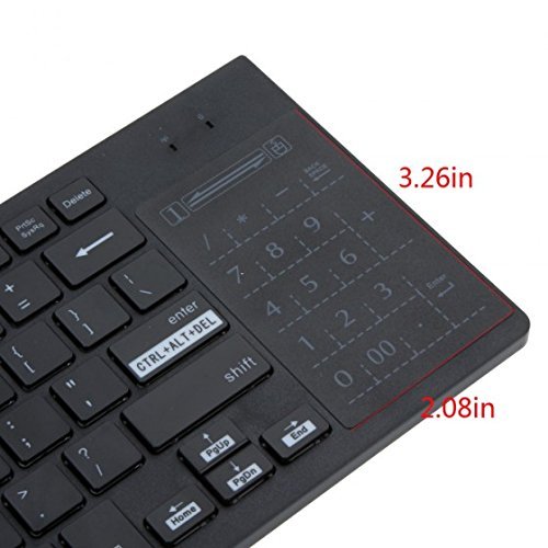 CHICHO 2.4G Ultra-Slim Wireless Keyboard with Touchpad Multi-color Backlit Backlight for Mac Windows Laptop Computer...