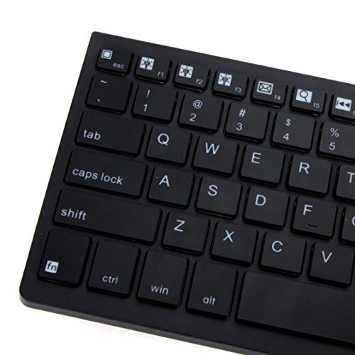 CHICHO 2.4G Ultra-Slim Wireless Keyboard with Touchpad Multi-color Backlit Backlight for Mac Windows Laptop Computer... N2