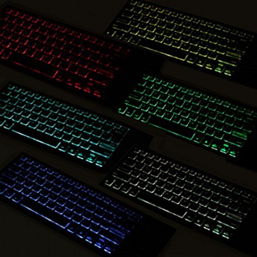 CHICHO 2.4G Ultra-Slim Wireless Keyboard with Touchpad Multi-color Backlit Backlight for Mac Windows Laptop Computer... N4