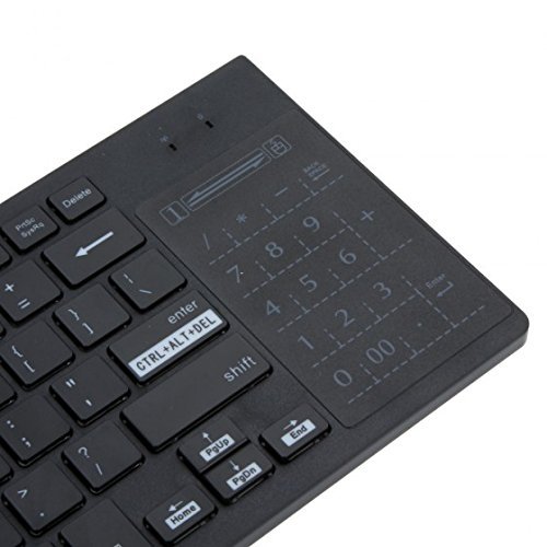 CHICHO 2.4G Ultra-Slim Wireless Keyboard with Touchpad Multi-color Backlit Backlight for Mac Windows Laptop Computer... N8