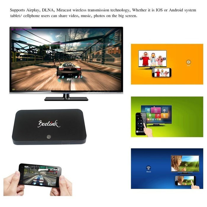 Beelink R89 Android 4.4 TV Box RK3288 Quad Core Wifi 5G AC 4K 2GB/16GB Mali-T764 XBMC TV Receiver H.265 Miracast... N3