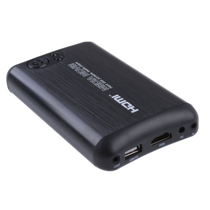 Dailyextreme Portable SATA Full HD 1080P HDD/SD Media Player HDMI AV Output H.264 Support SD/USB/SATA/MKV/Blu-ray...