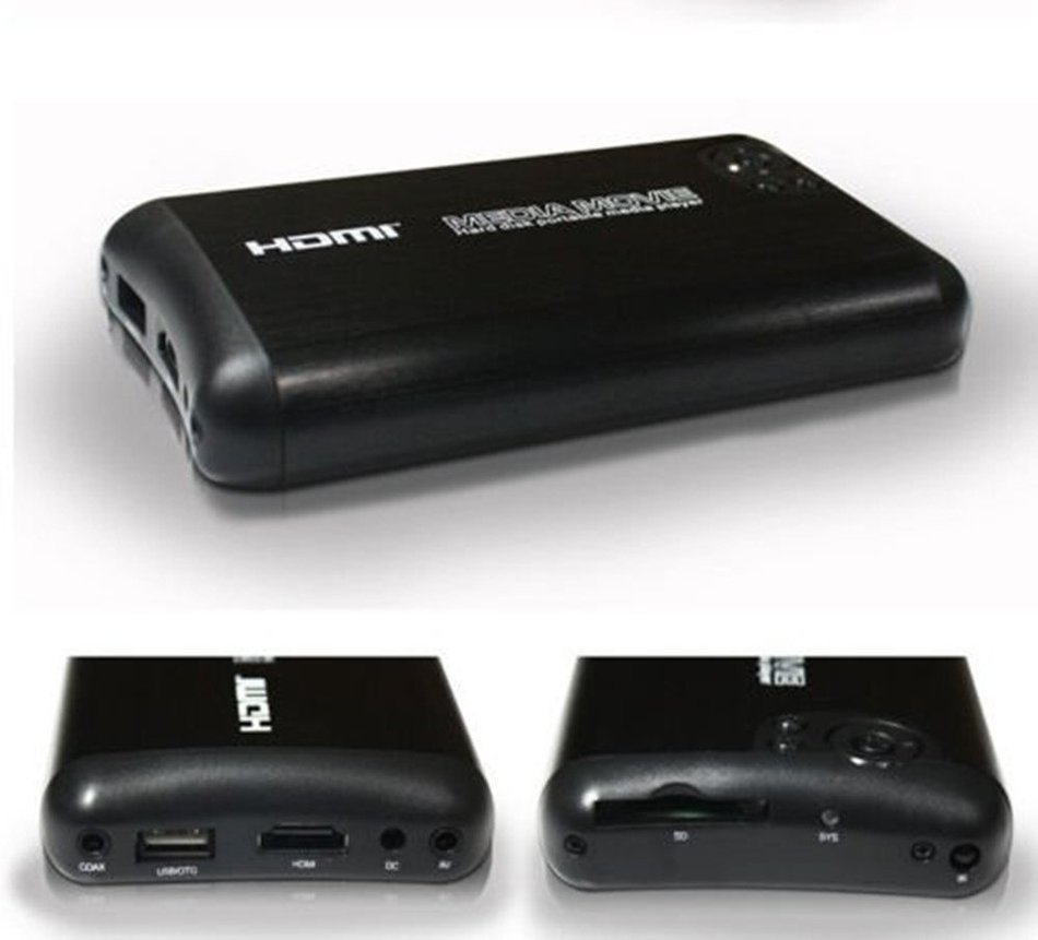 Dailyextreme Portable SATA Full HD 1080P HDD/SD Media Player HDMI AV Output H.264 Support SD/USB/SATA/MKV/Blu-ray... N3