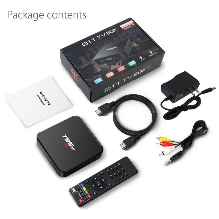 T95M 4K 1G/8G Android 5.1 Lollipop OS Amlogic S905 Kodi 16.0 XBMC Pre-installed Full Loaded Smart TV Box Quad... N8