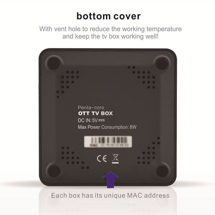 EIVOTOR KM8 PRO Amlogic S912 Octa core 2G DDR3 RAM 16G eMMC ROM Android 6.0 Kodi 17 2.4G + 5.0G WiFi 1000M Gigabit... N6