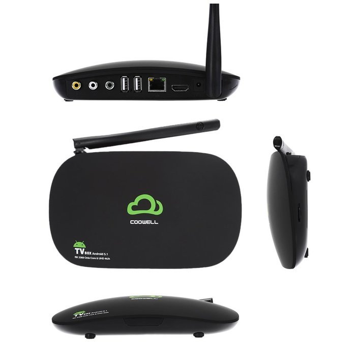 Docooler COOWELL V3 Mini 4K Android 5.1 TV Box RK3368 Octa-Core 64 Bits KODI 16.1 UHD 4K 2G / 16G Mini PC Wi-Fi... N3