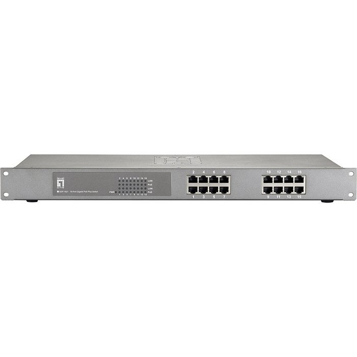 LevelOne Switch - 16 ports - Unmanaged - Rack-mountable (GEP-1621)