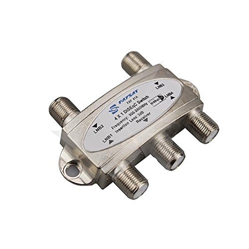 Faysat DiSEqC Switch 4x1 DiSEqC Switch Satellite Antenna Flat LNB Switch for TV Receiver