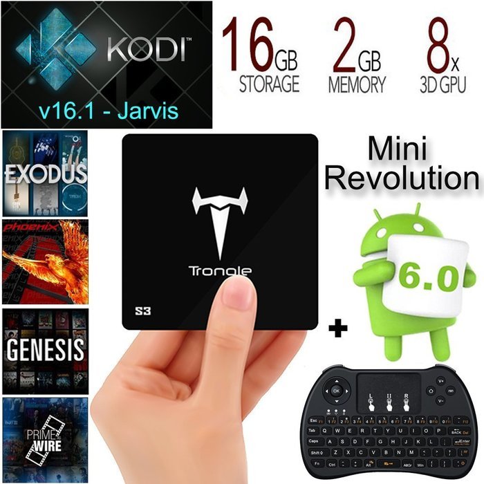 [Free Wireless Keyboard & Touchpad] J-DEAL S3 2G/16G Android TV Box Kodi 16.1 Android 5.1 Amlogic S905 Gigabit...