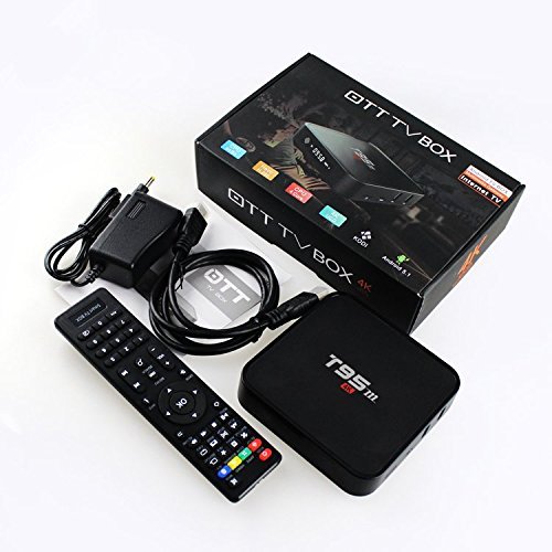 Flytiger T95M Smart TV Box Android 5.1 2Gb 8Gb S905 Quad Core WIFI 2.4GHz Bluetooth4.0 Kodi 16.0 with LED Display... N9