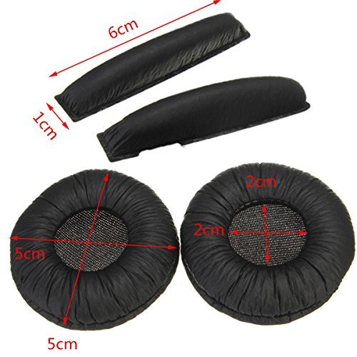 BephaMart Replacement Ear Pads With Headband Cushions For Sennheiser Headphone N6