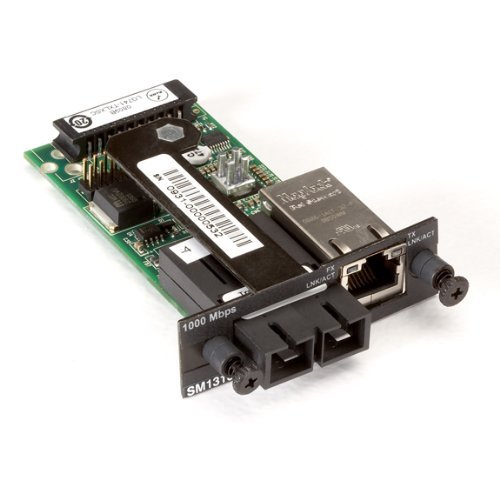 Black Box Modular Media Converter Conversion Module, Gigabit Copper to Duplex Fiber, Single-Mode 1310-nm, 1000BASE-LX...