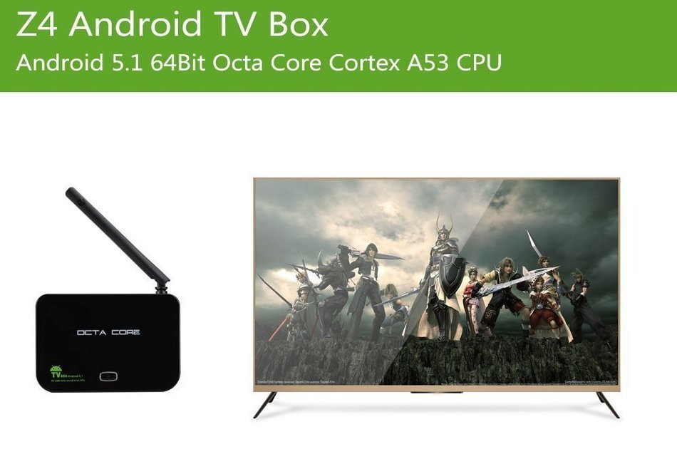 [Newest Andriod TV Box] Amsling Z4 Android 5.1 Octa-core TV Box KODI RK3368 64Bits 2GBRAM/16GB ROM 4Kx2K Bluetooth... N3