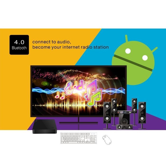 Full HD 1080P 64Bits Octa Cortex Android 5.1 OS Network player HD TV Media Player 2GB RAM .16GB Storage WIFI N7