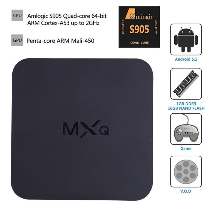 Weixinbuy Android Smart TV Box Pre installed Amlogic S805 Quad Core Android 4.4 1gb RAM 8gb Flash Support Wifi N6