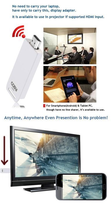 Wireless Display Adapter Android Apple iOS Support Miracast V2 Screen Mirroring HDMI Wifi N2