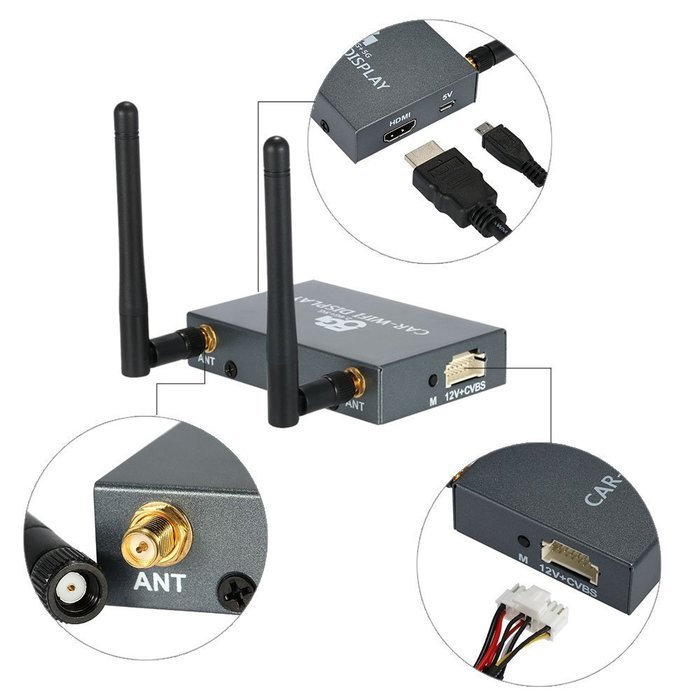 Docooler PVT 898 5G / 2.4G Car WiFi Display Dongle Receiver Linux System Airplay Mirroring Miracast DLNA Airsharing... N3
