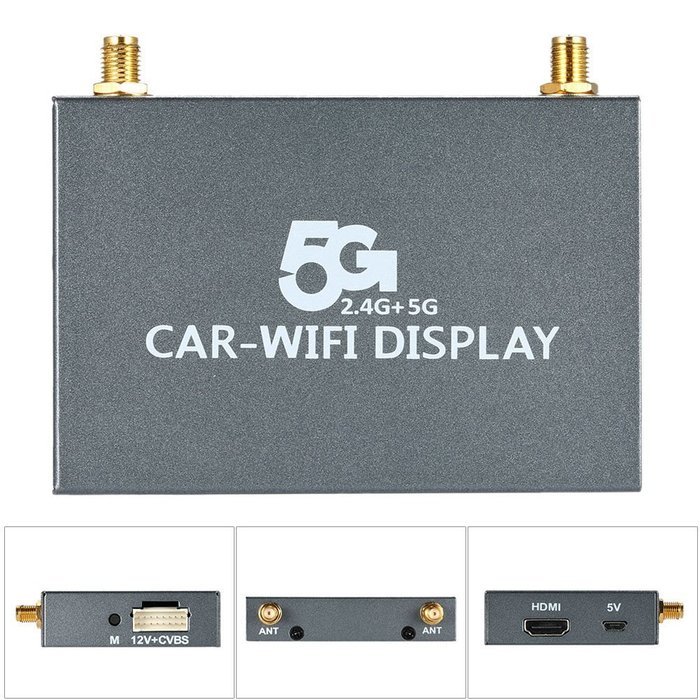 Docooler PVT 898 5G / 2.4G Car WiFi Display Dongle Receiver Linux System Airplay Mirroring Miracast DLNA Airsharing... N4