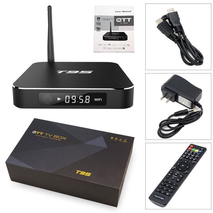 AXNT95 Android 5.1 Amlogic S905 Quad Core Mali 450 TV Box 1G RAM 8G ROM KODI 16.0 Fully Loaded 2.4G Wifi 4K Google... N6
