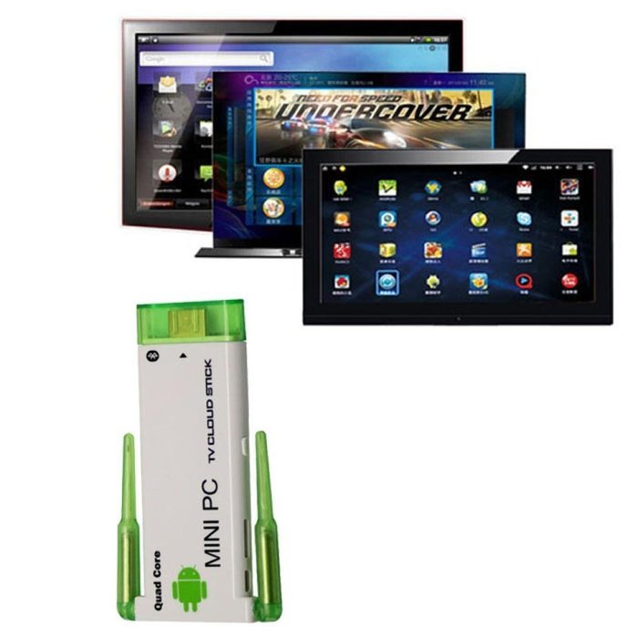 GBSELL Quad Core RK3188 Dual Antenna Bluetooth Android 4.4 Dongle Mini PC TV WH N3