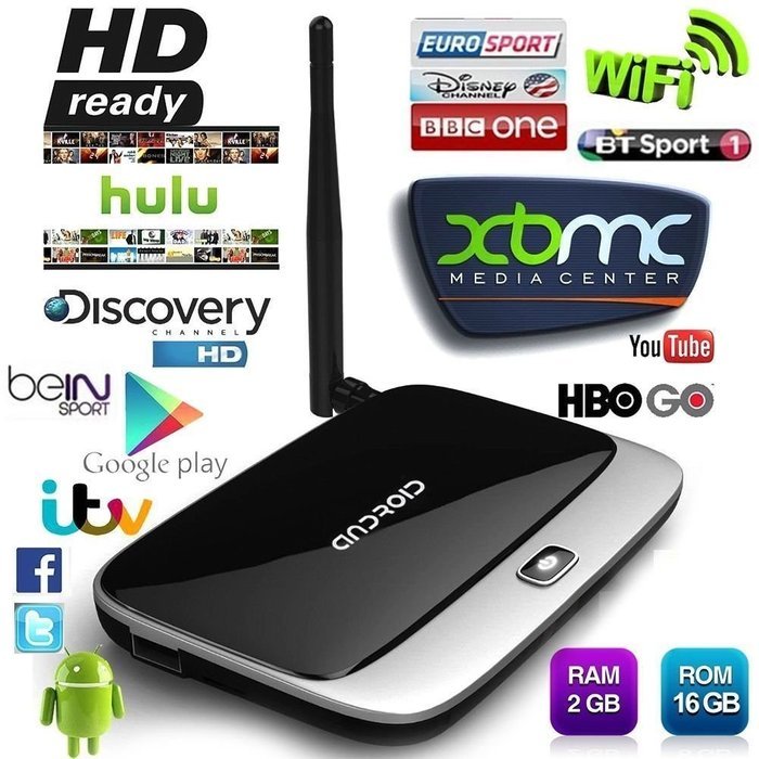 YIYU SUJIAO CS918 2G/16G Android 4.4 Smart TV BOX XBMC WIFI Full 1080P HD Stream Media Player Quad Core with Remote... N4