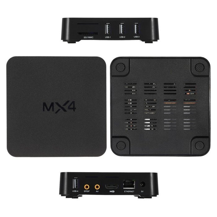 MX4 Smart Android TV Box RK3229 Quad-core 1G / 8G XBMC DLNA UHD 4K 3D H.265 WiFi HD Media Player with Remote Control N11