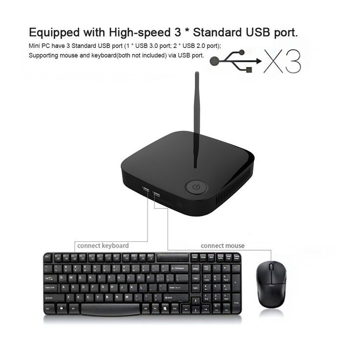 PiPO X6S Windows 10 Smart TV Box Intel Cherry Trail Z8300 4GB / 64GB 1080P HDMI 300M Wireless Router Mini PC 802.11ac... N15