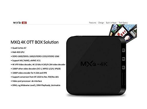 Lomefo MXQ 4K TV Box Smart Boxes Rockchip RK3229 KODI Fully Loaded H.265 4K 60tps Support HD Media Player Android... N3
