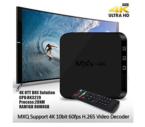 Lomefo MXQ 4K TV Box Smart Boxes Rockchip RK3229 KODI Fully Loaded H.265 4K 60tps Support HD Media Player Android... N5