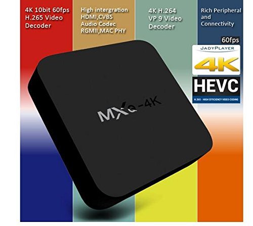 Lomefo MXQ 4K TV Box Smart Boxes Rockchip RK3229 KODI Fully Loaded H.265 4K 60tps Support HD Media Player Android... N6