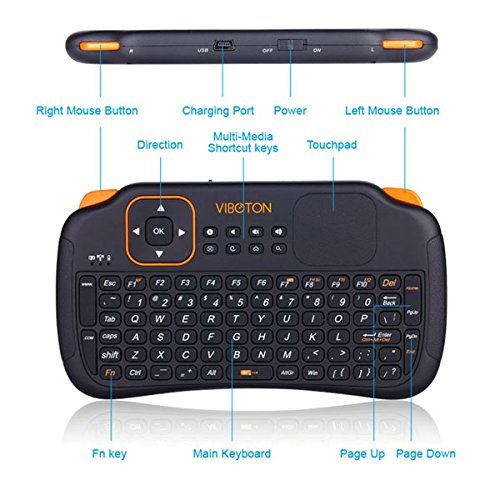 2015 NEW Portable Mini Multimedia Multifunctional 2.4G Wireless Keyboard with Touch Pad For Smart TV Box PC Notebook N2