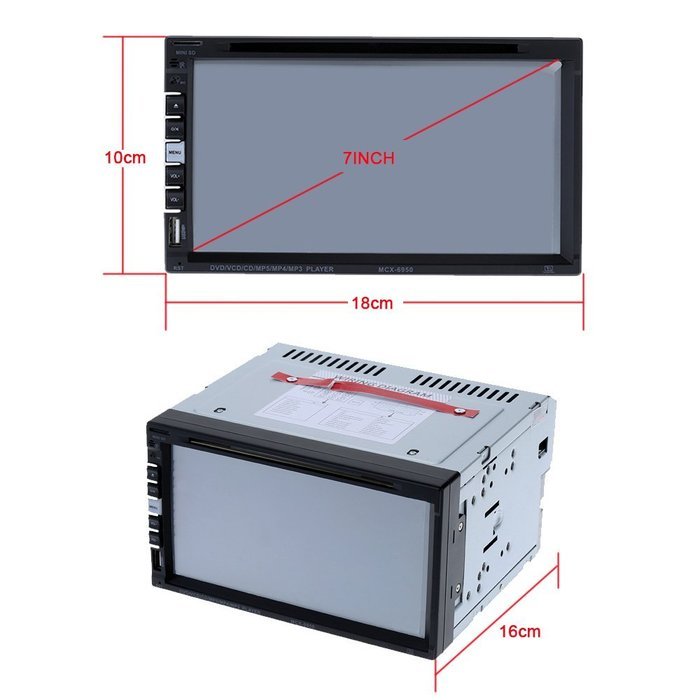Petbly(TM)7 Inch TFT 2 Din Car DVD Player MP5/MP4 USB/SD Handsfree Bluetooth FM/AM Radio Car Audio for BMW/Mazda... N2