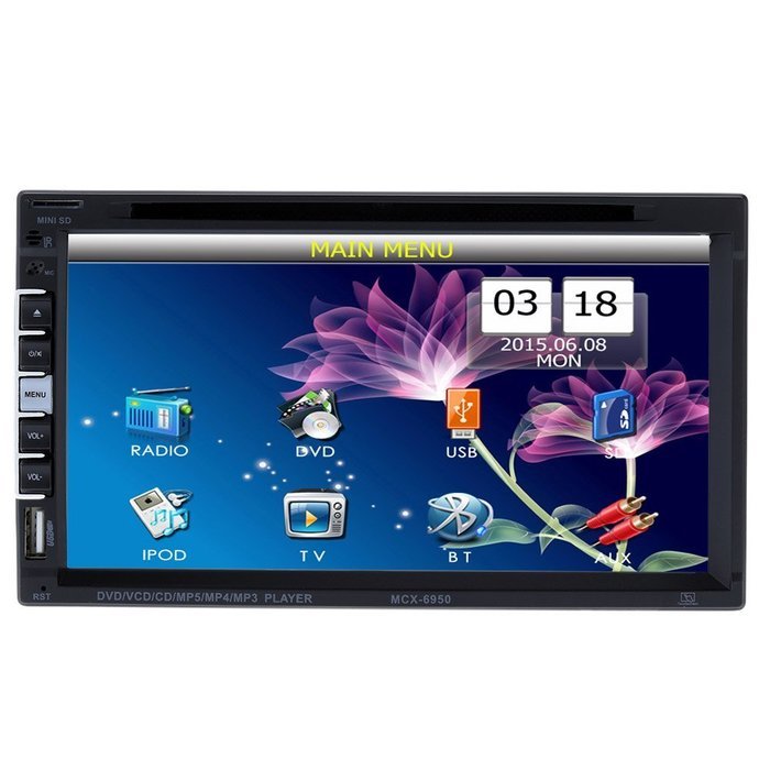 Petbly(TM)7 Inch TFT 2 Din Car DVD Player MP5/MP4 USB/SD Handsfree Bluetooth FM/AM Radio Car Audio for BMW/Mazda... N4