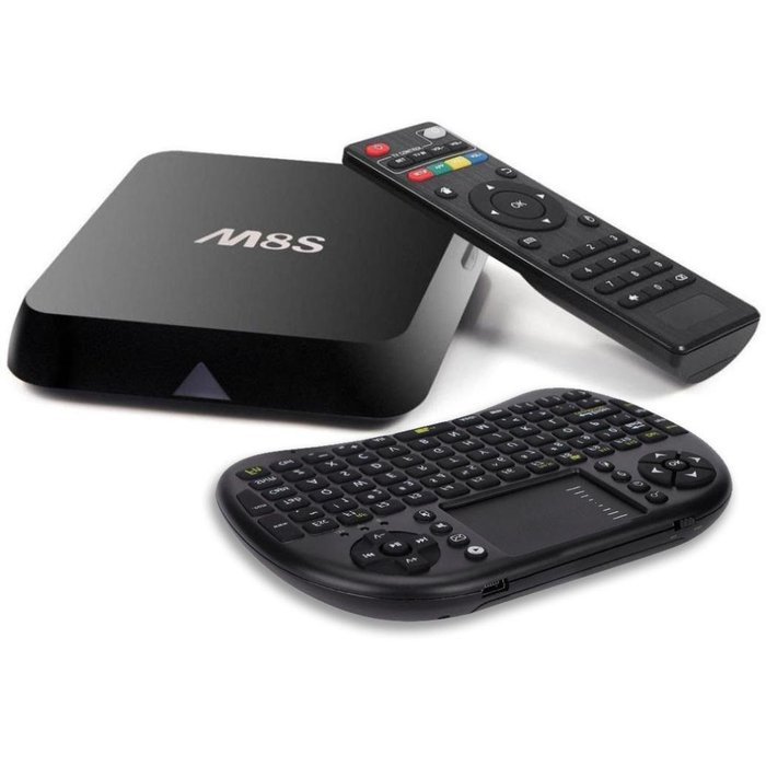 (With Wireless Keyboard!)GBSELL 2GB/8GB 4K M8S Android 4.4 Smart TV Box S812 Quad Core Fully Loaded KODI 2.4GHz... N5