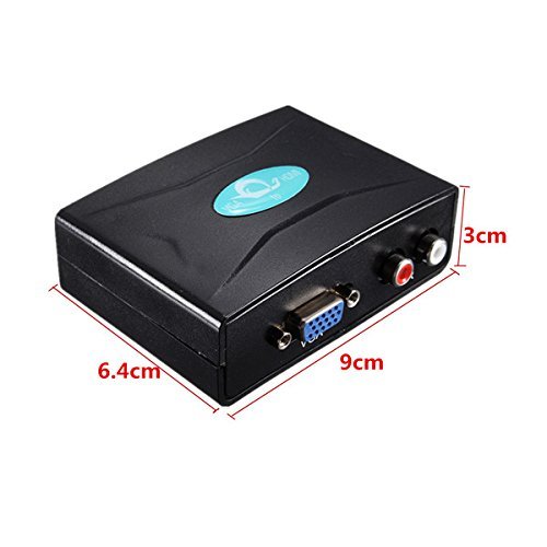 1080P Audio VGA To HDMI 1.3V HD 1920x1080 HDTV Video Converter Box Adapter For PC Laptop DVD N5