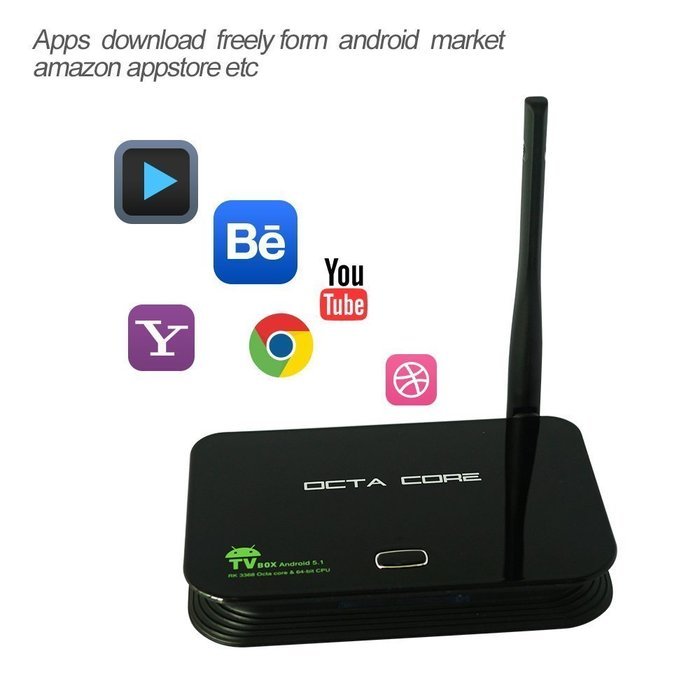 Smart Multimedia Player XBMC Z4 TV Box Android 5.1 Rockchip 3368 Octa-Core(1.5GHZ) DDRIII 2GB EMMC 16GB (Support...