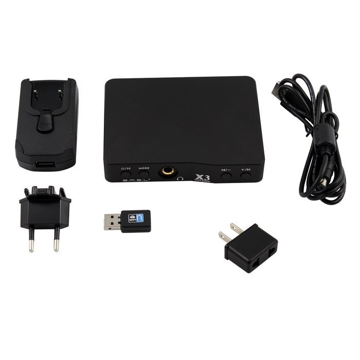 2014 New SMSL X3 Amplifier High-fidelity WIFI Network Streaming Media Player U Disk SD Card Color Black N4