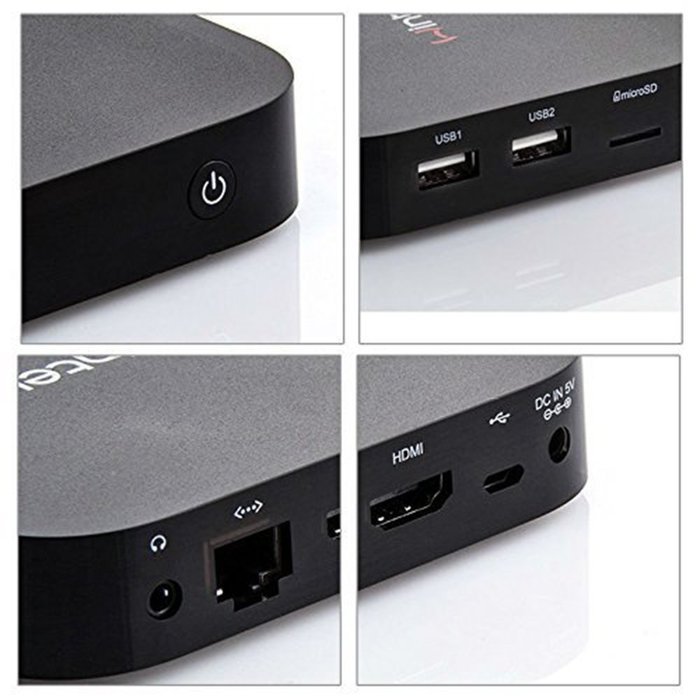 iwish Wintel W8 Mini Pc Windows 10 With Bing OS 2G 32G Quad Core WIFI Bluetooth 4.0 1080P HD Portable Smart HDMI... N4