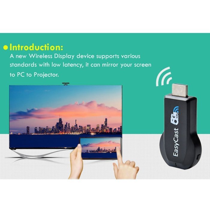 EasyCast 2.4G 5G HDMI Streaming Media Player Support Airplay Mirroring Miracast DLNA WiFi Display TV Dongle