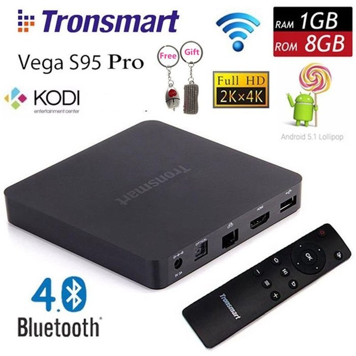 Seesii Tronsmart Vega S95 Pro 64 Bit Quad Core Android TV Box 1G/8G 4K Output Android 5.1 Lollipop OS Pre-installed... N2