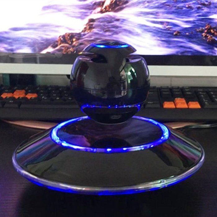 GIZEE Portable Wireless LED Floating Levitating Bluetooth Speaker for iphone Samsung HTC Ipad Tablet PC etc.(White) N2