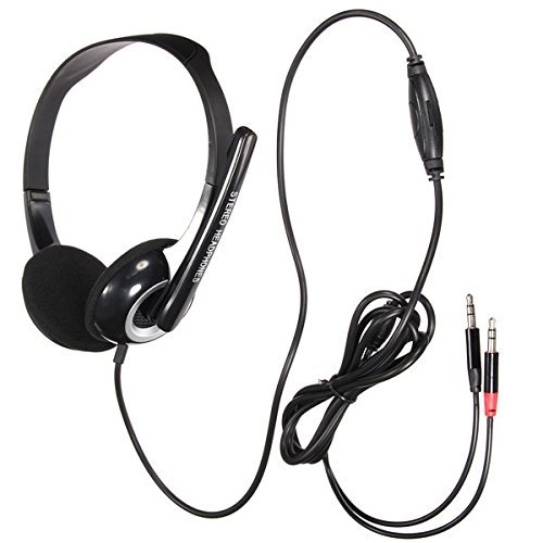 BephaMart S-811MV 3.5mm Stereo Headphone Earphone Headset With Mic for Mobile PC Tablet Laptop Shipped and Sold... N6