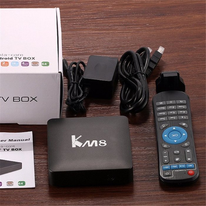 NEW US KM8 Android TV Box 2G/16G Amlogic 2.4/5G Dual WiFi DLNA Airplay KODI Quad-Core 4K Miracast Media Adapter... N2