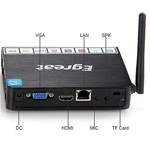 NEW Egreat i6 Wintel Mini PC Windows 10 Intel Z3735F TV BOX Smart TV Receiver Media Player 2G RAM 32G ROM 2.4G... N5
