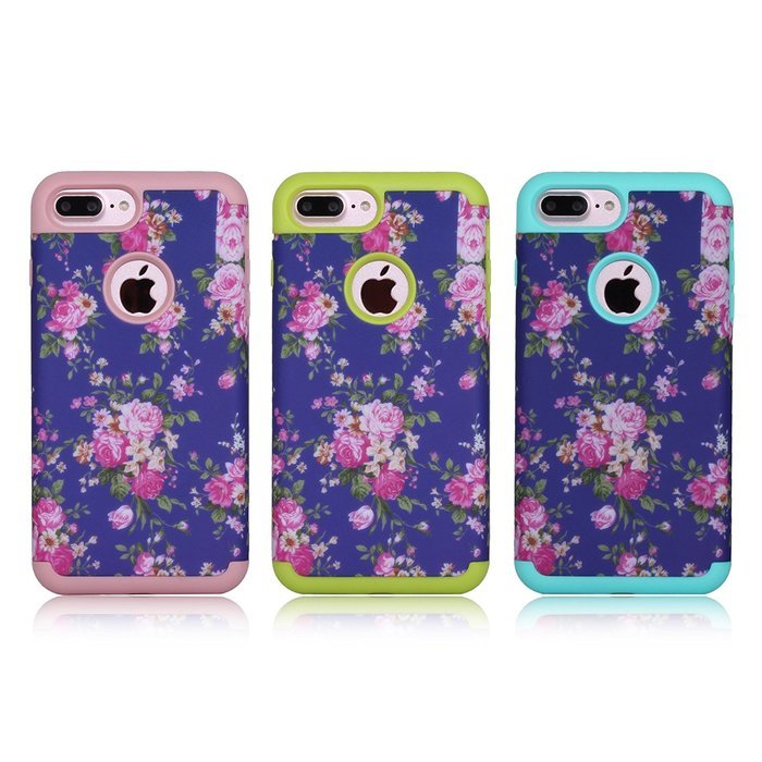 iPhone 7 Plus Cover Case,SAVYOU Orchid Design Dual Layer Case With Shock Absorbent Hard PC Cover and TPU Inner... N6