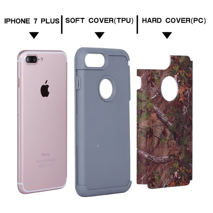 iPhone 7 Plus Cover Case,SAVYOU Orchid Design Dual Layer Case With Shock Absorbent Hard PC Cover and TPU Inner... N13