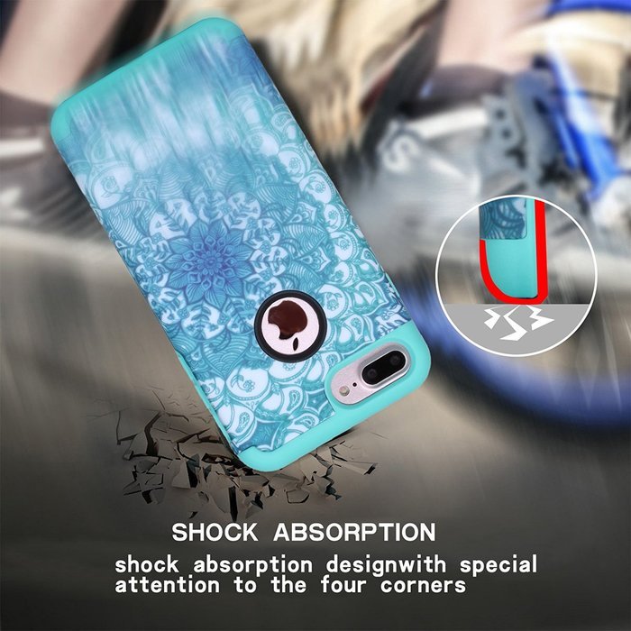 iPhone 7 Plus Cover Case,SAVYOU Orchid Design Dual Layer Case With Shock Absorbent Hard PC Cover and TPU Inner... N26
