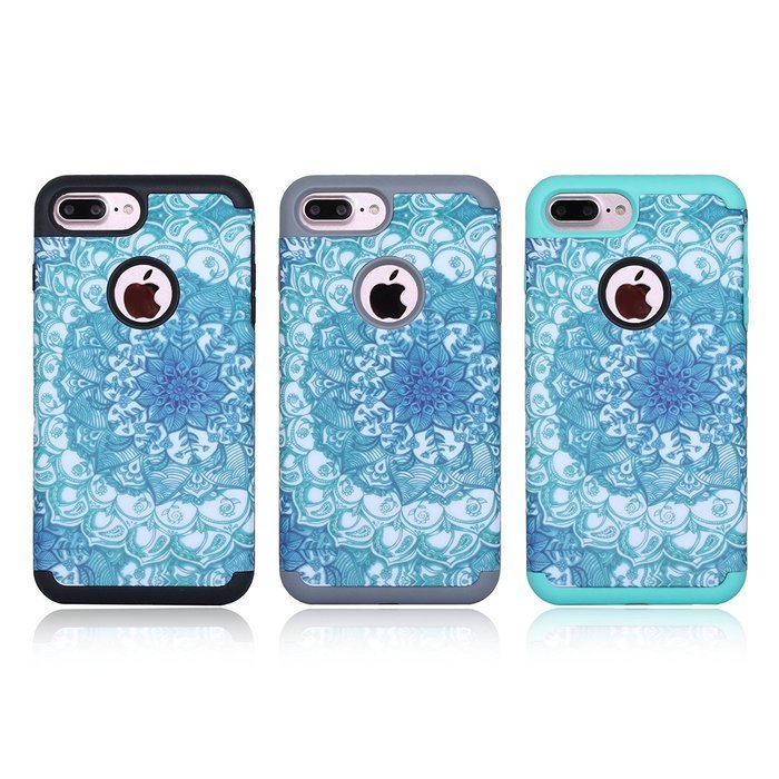 iPhone 7 Plus Cover Case,SAVYOU Orchid Design Dual Layer Case With Shock Absorbent Hard PC Cover and TPU Inner... N28