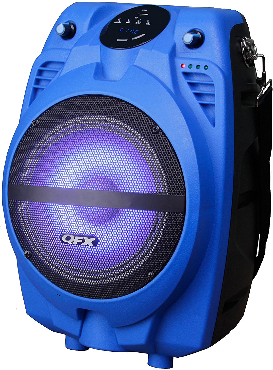 QFX PBX-710700BTL-BL Portable Bluetooth Party Speaker, Blue Free Image ...